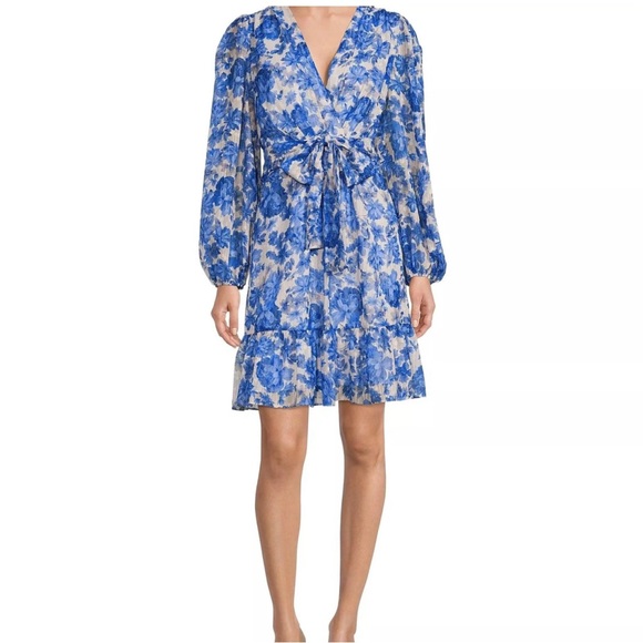 Alex Marie Coble Blue Floral Tiered Spring Dress - Picture 2 of 8